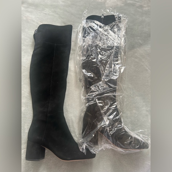 Franco Sarto Shoes - Franco Sarto over the knee heeled suede boots, L-kerri, black su E8050L1001